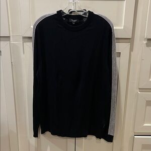 Ted Baker Black Sweater with Gray stripe on Sleeves